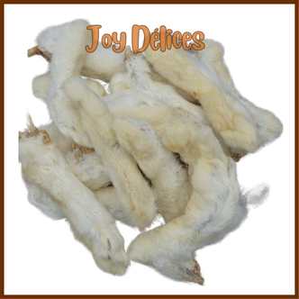 Pattes de Lapin avec poils 10 pièces - Sachet